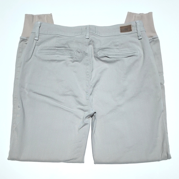 Paige Elson Mid Rise Slim Fit Soft Twill Trouser Jogger Pants Light Gray 27 - Picture 5 of 14